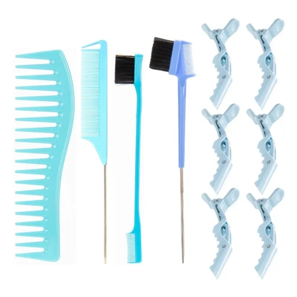 None Other - Blue Hair Styling Tools Set for Professional Use